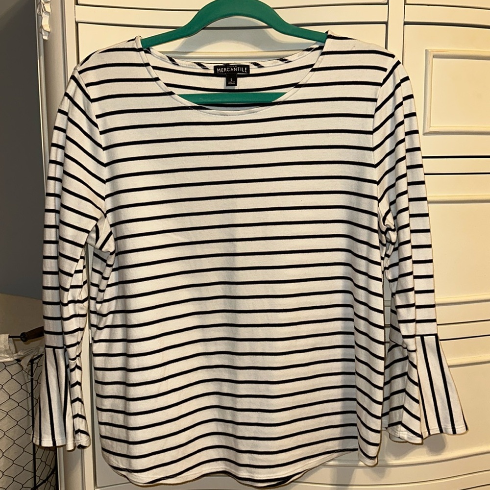 J. Crew Top with Peplum Sleeves